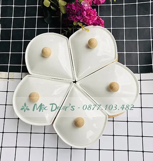Khay mứt sứ khay mứt tết đựng bánh kẹo