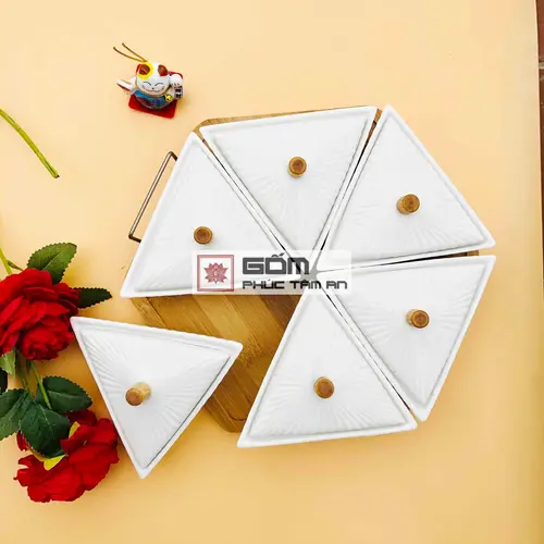 Mua khay mứt tết sứ in logo đẹp, mua khay mứt tết sứ làm quà tặng doanh nghiệp, nơi bán khay mứt tết sứ gốm bát tràng
