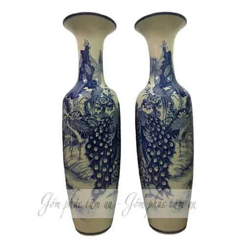 Lọ lộc bình đẹp men xanh vinh hoa phú quý 1m55-1m78