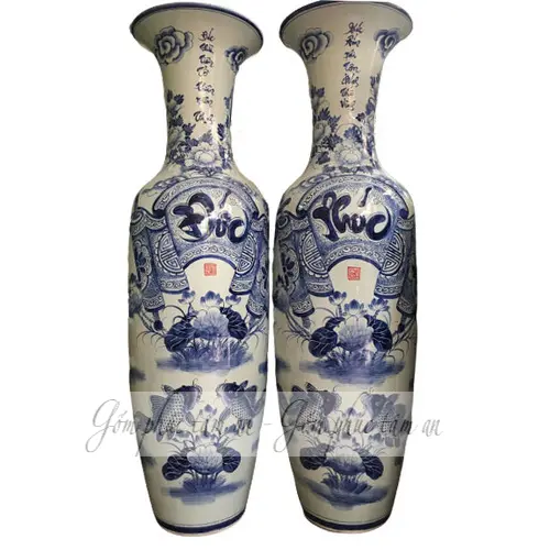 Lọ lục bình trơn đẹp cá chép sen phú quý 1m55-1m75