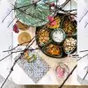 Khay mứt tết hoả biến gốm sứ Bát Tràng 1 khay mứt tết gốm sứ bát tràng