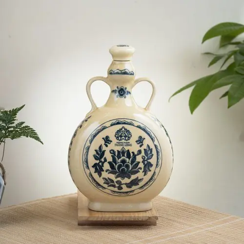 Nậm rượu bát tràng 500ml in logo quà tặng