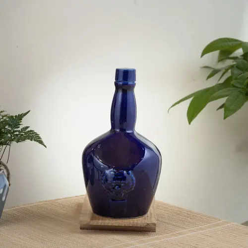 Nậm rượu sứ 1l màu xanh