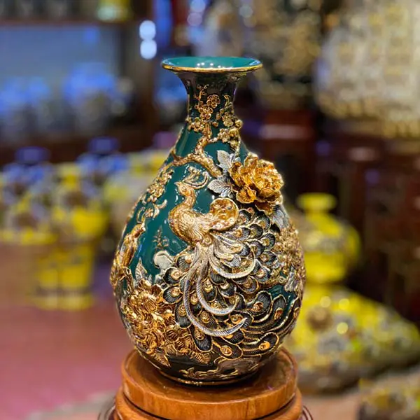 Bình tỳ bà gốm sứ Bát Tràng