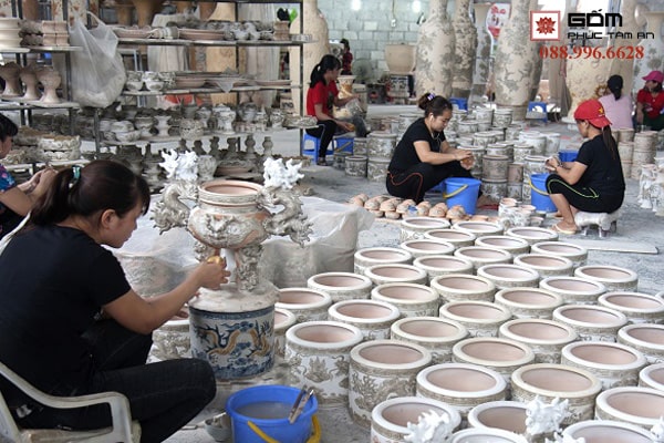 Xưởng gốm sứ sản xuất đồ thờ cúng Phúc Tâm An