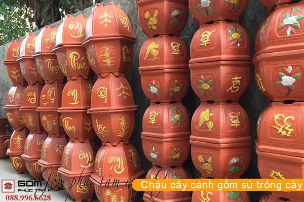 Xưởng gốm sứ Gốm Phúc Tâm An - Bát Tràng Uy Tín 37 Chậu cây cảnh