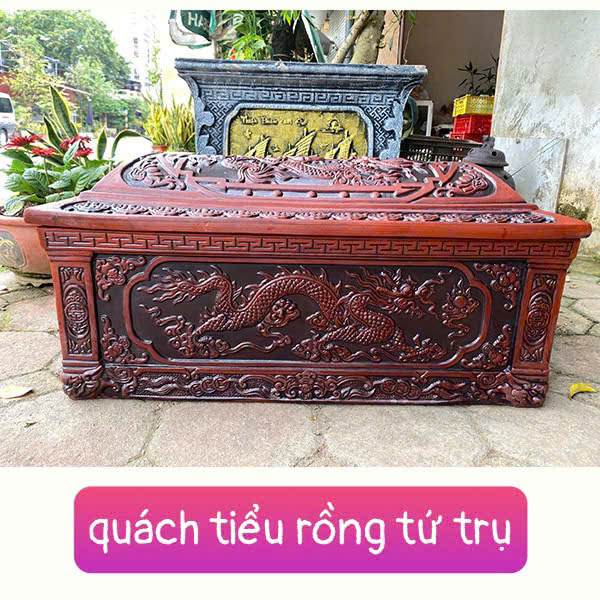 tiểu quách sành tiểu quách rồng cải táng cao cấp